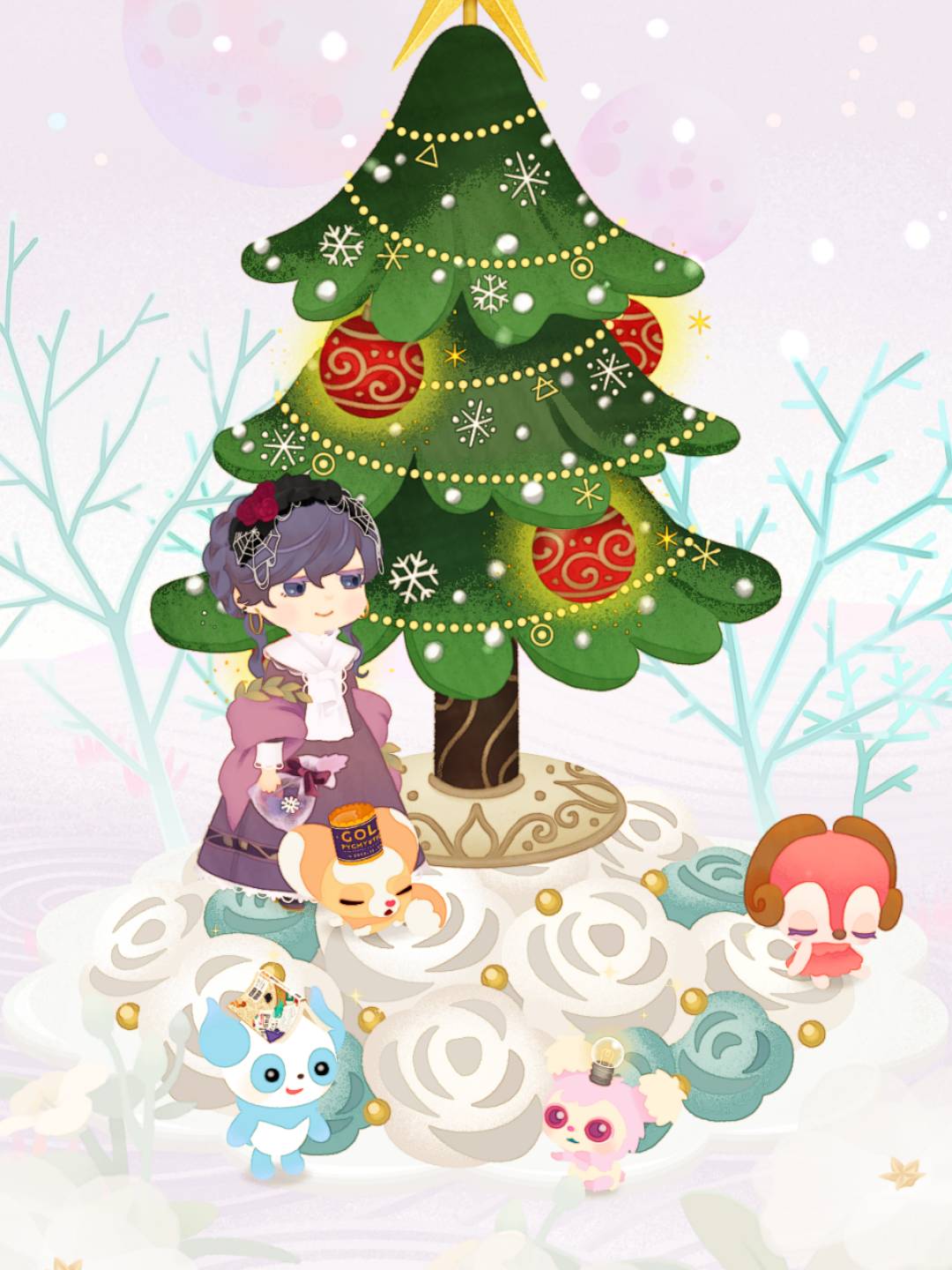 一応雪も降ってる