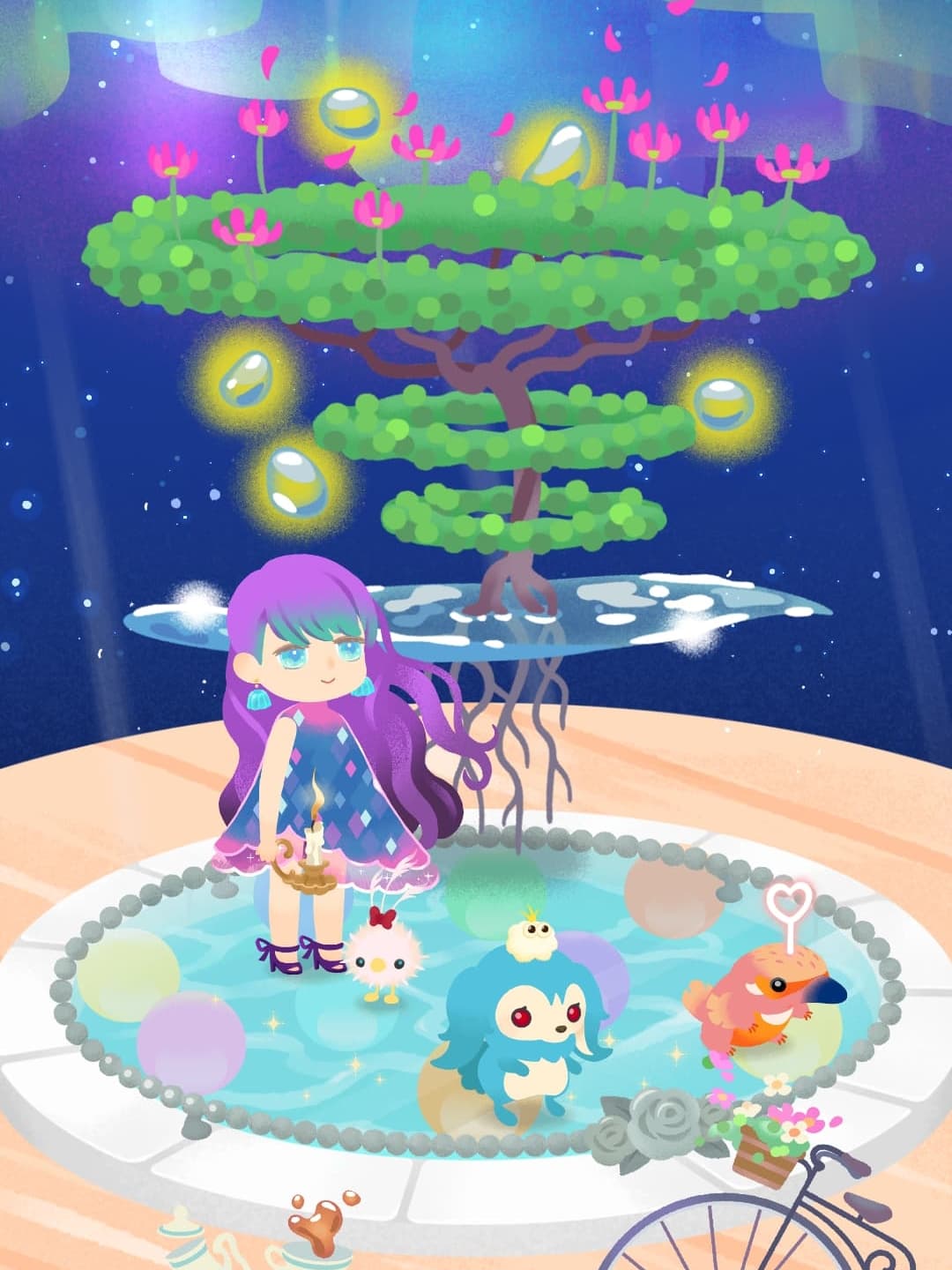 オーロラの見えるところでプールを楽しめるかどうかはともかく