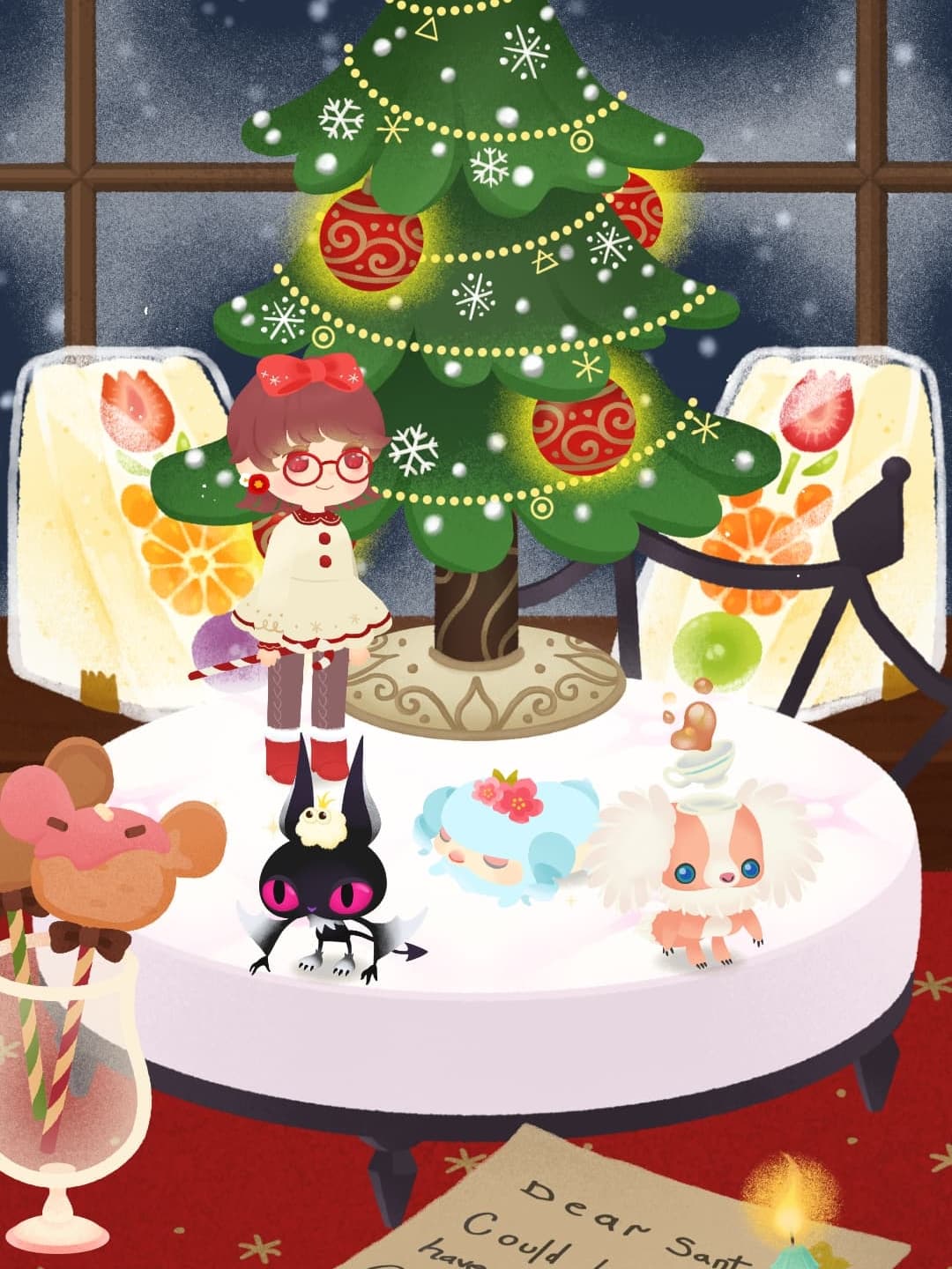 ツリーには雪ですよね