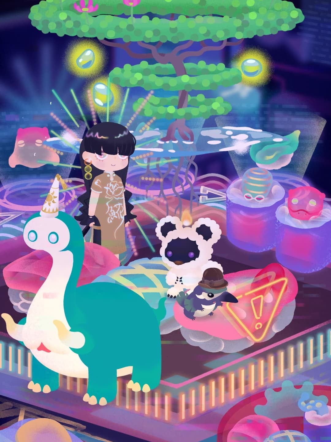 チカチカする…