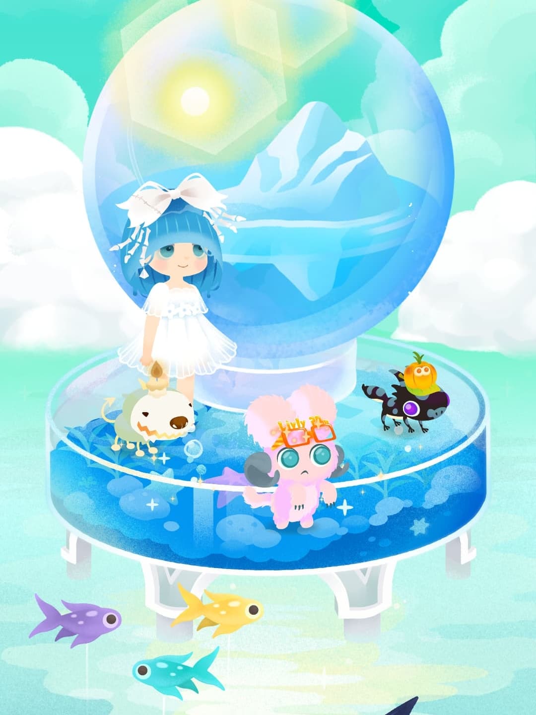 魚もサメも偽物ですが…