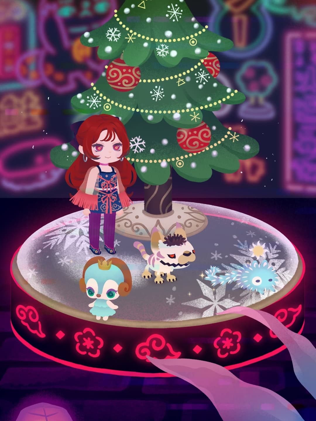 ツリーとグラウンド以外はクリスマス要素なし