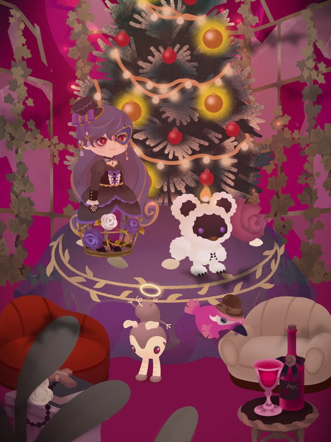 やっぱりクリスマスツリーには暖色系