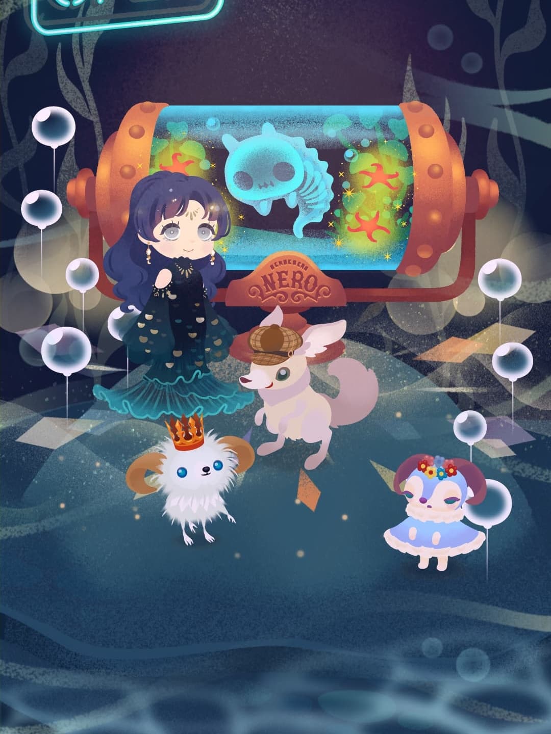 水中のゴーストの容器の木