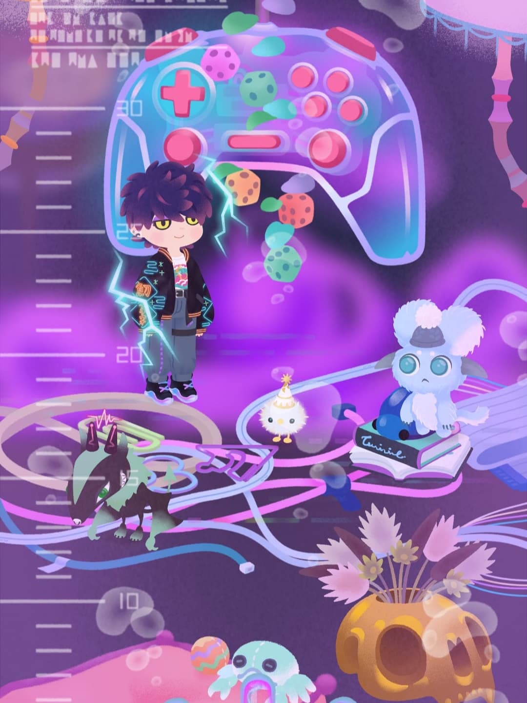 グミフラワーのアイテムがアクセント