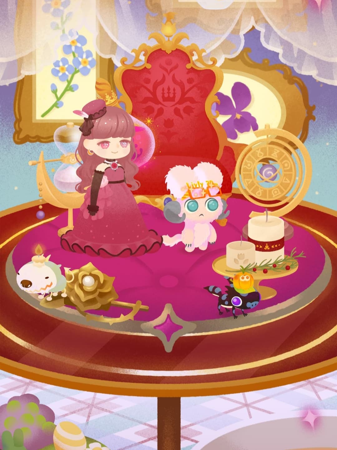 テーブルの上の王座