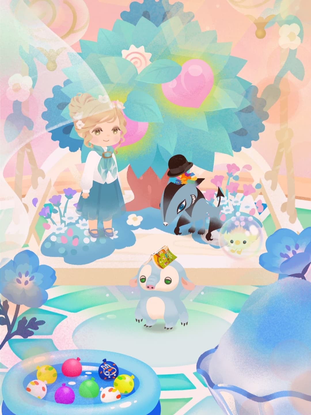 青をメイン色に