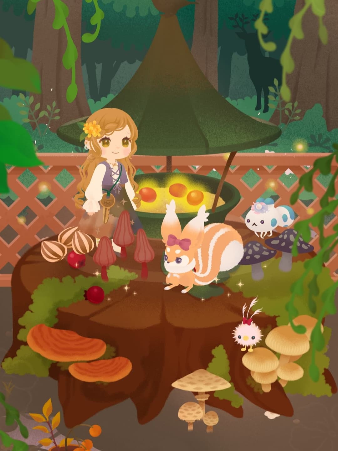 キノコやや多め