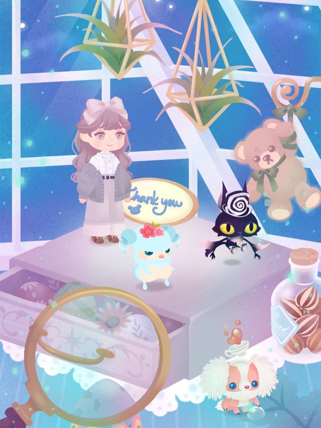 夜のサンルーム