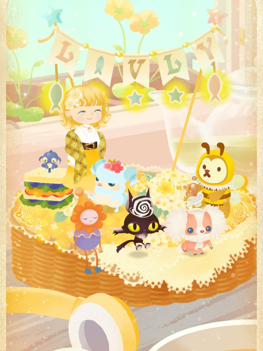 窓辺のガーランド