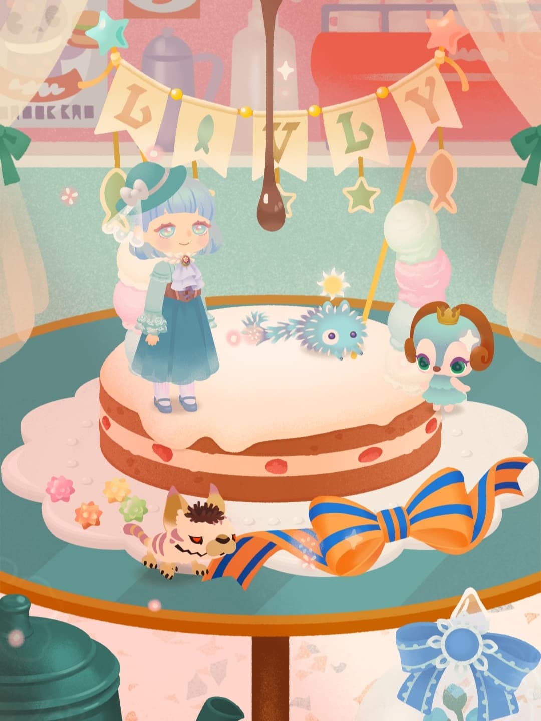 スイーツのある部屋