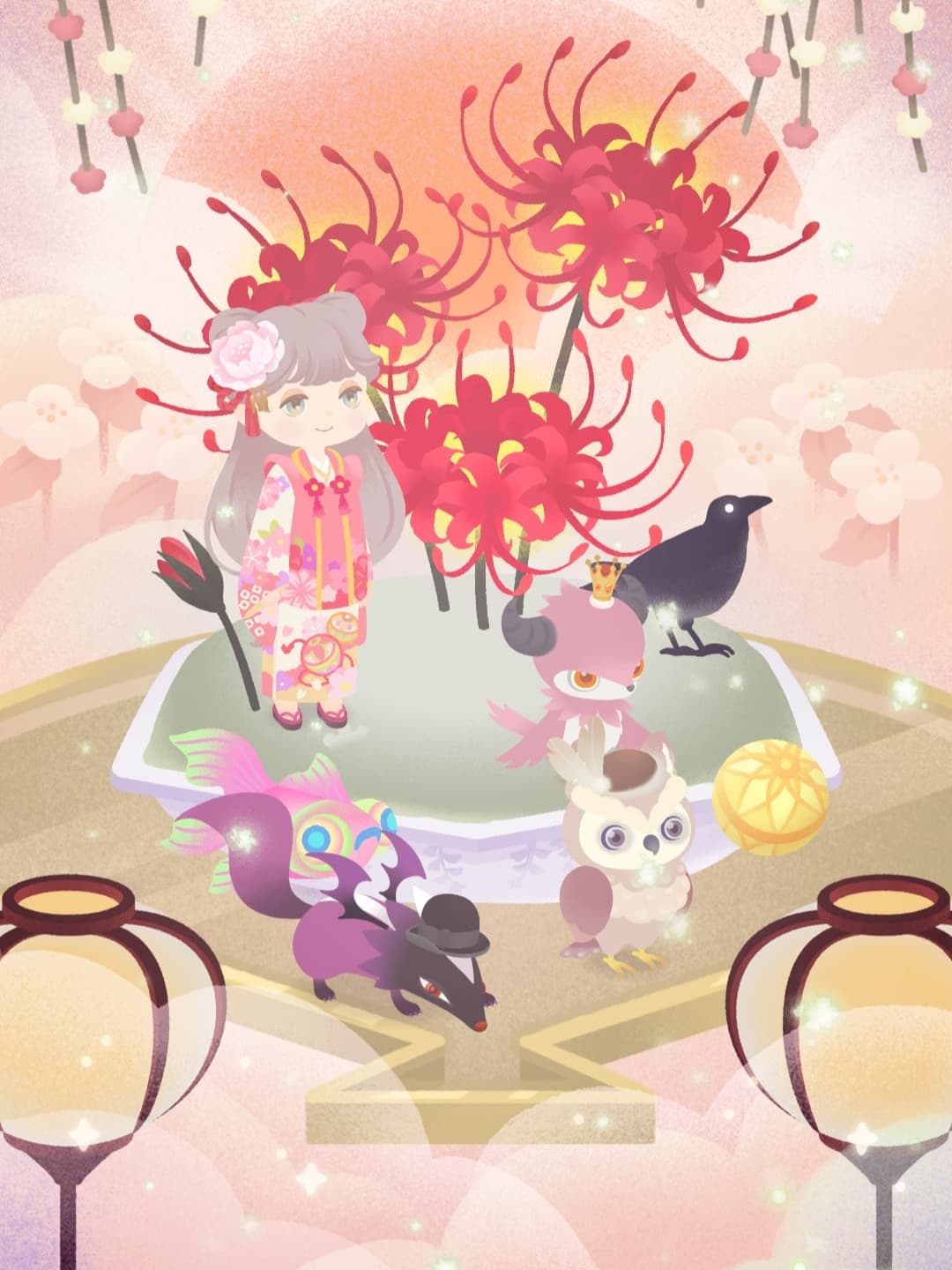 赤というよりピンク