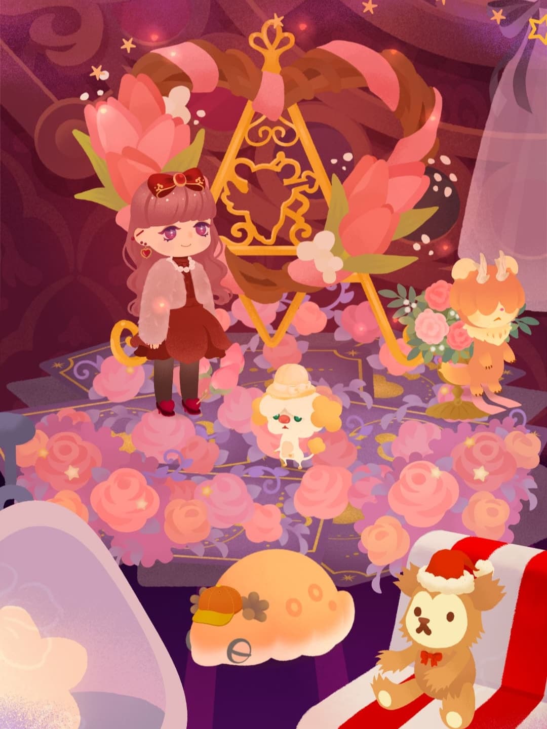 チューリップと薔薇