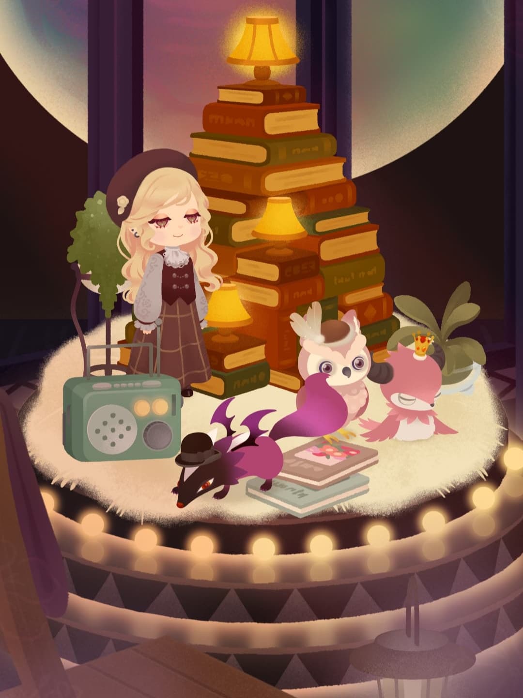 夜のブックツリー