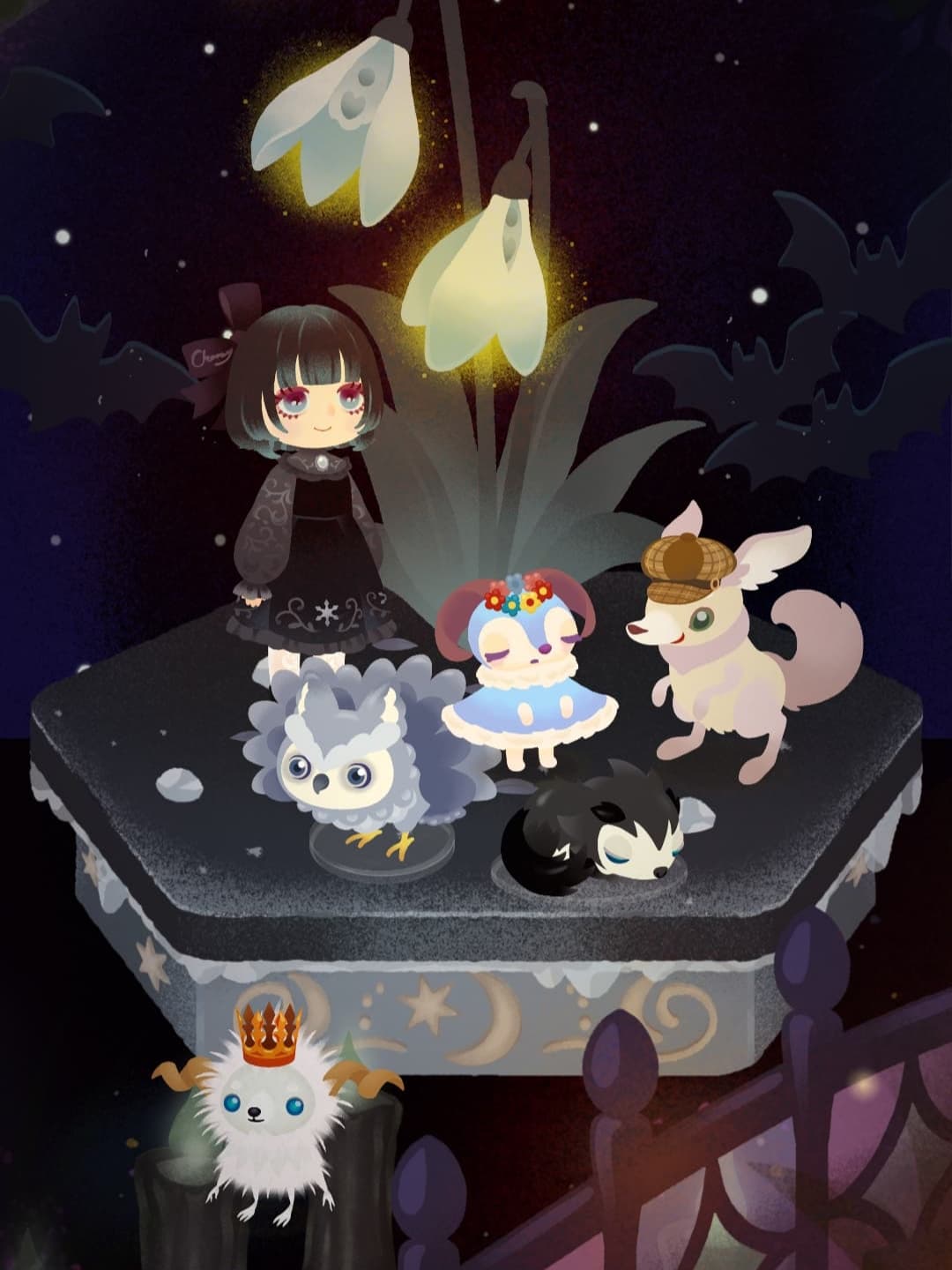 月夜のスノードロップ