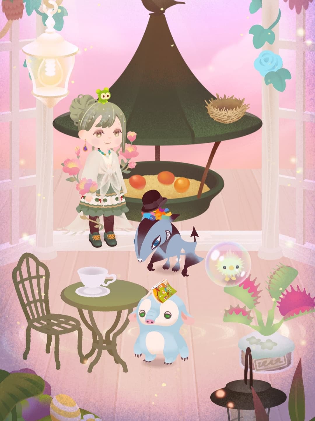 テラスでまったり