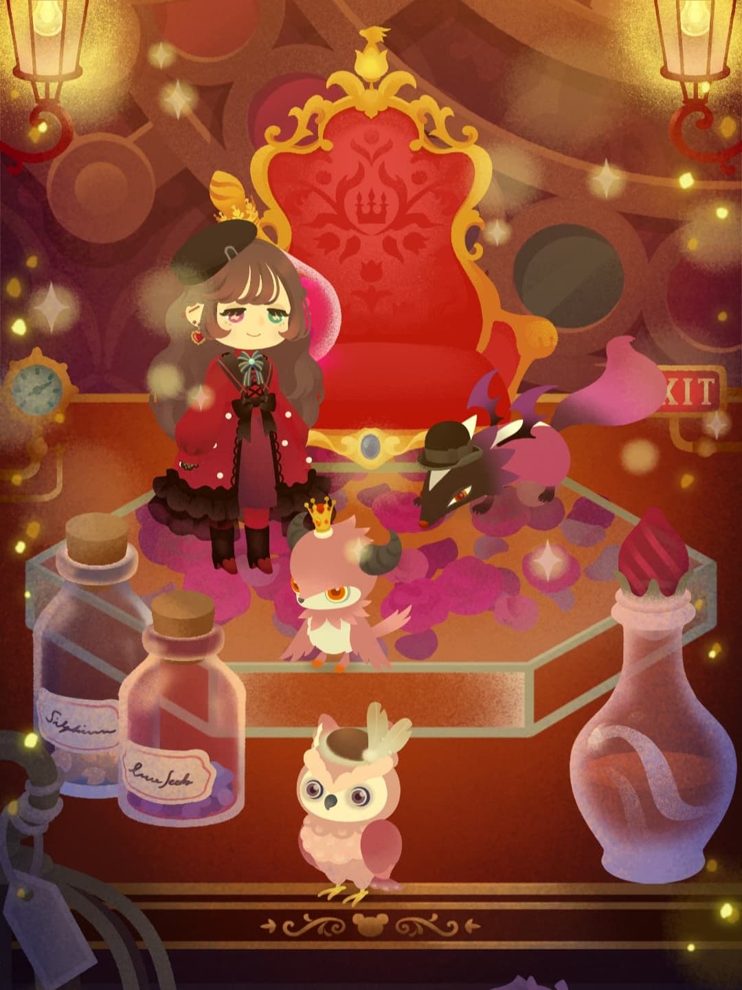 時計のある風景