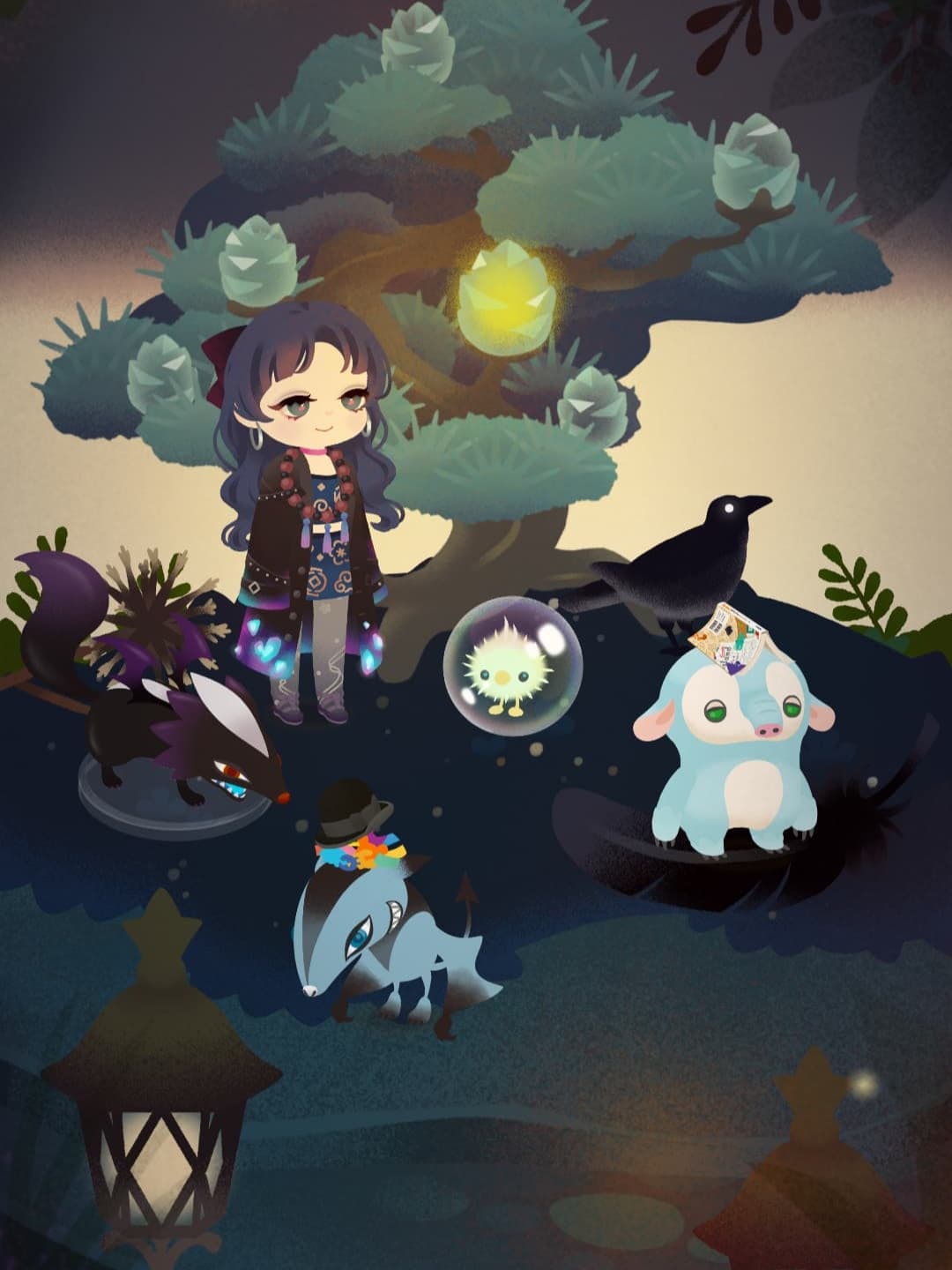 夕暮れの街外れ