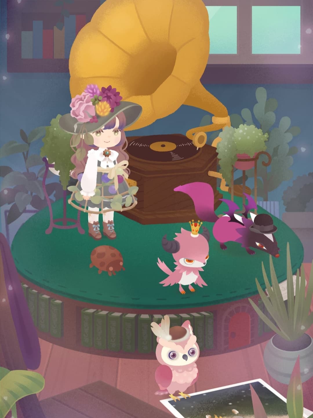 緑に埋もれて音楽鑑賞