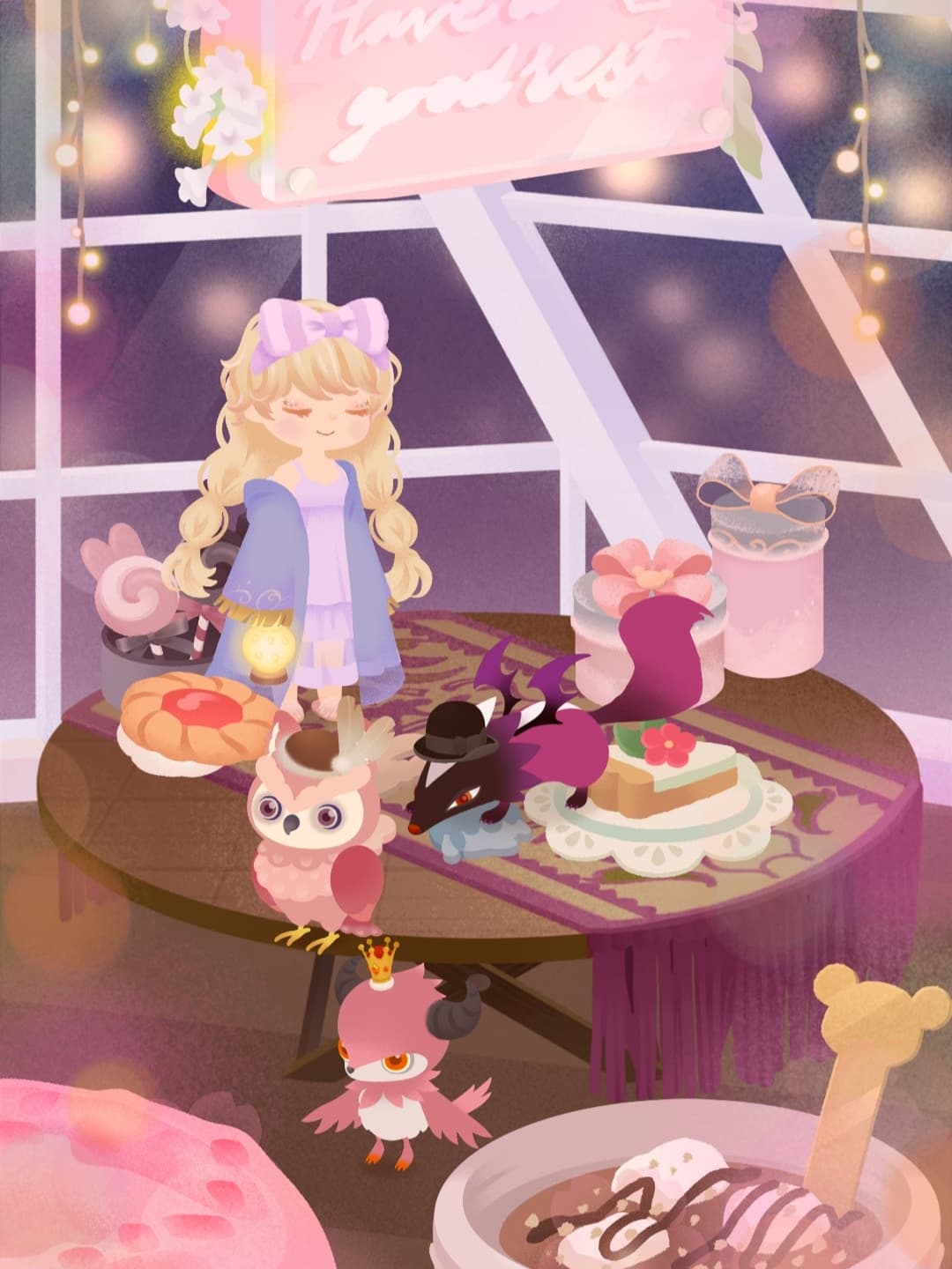 夜のサンルーム